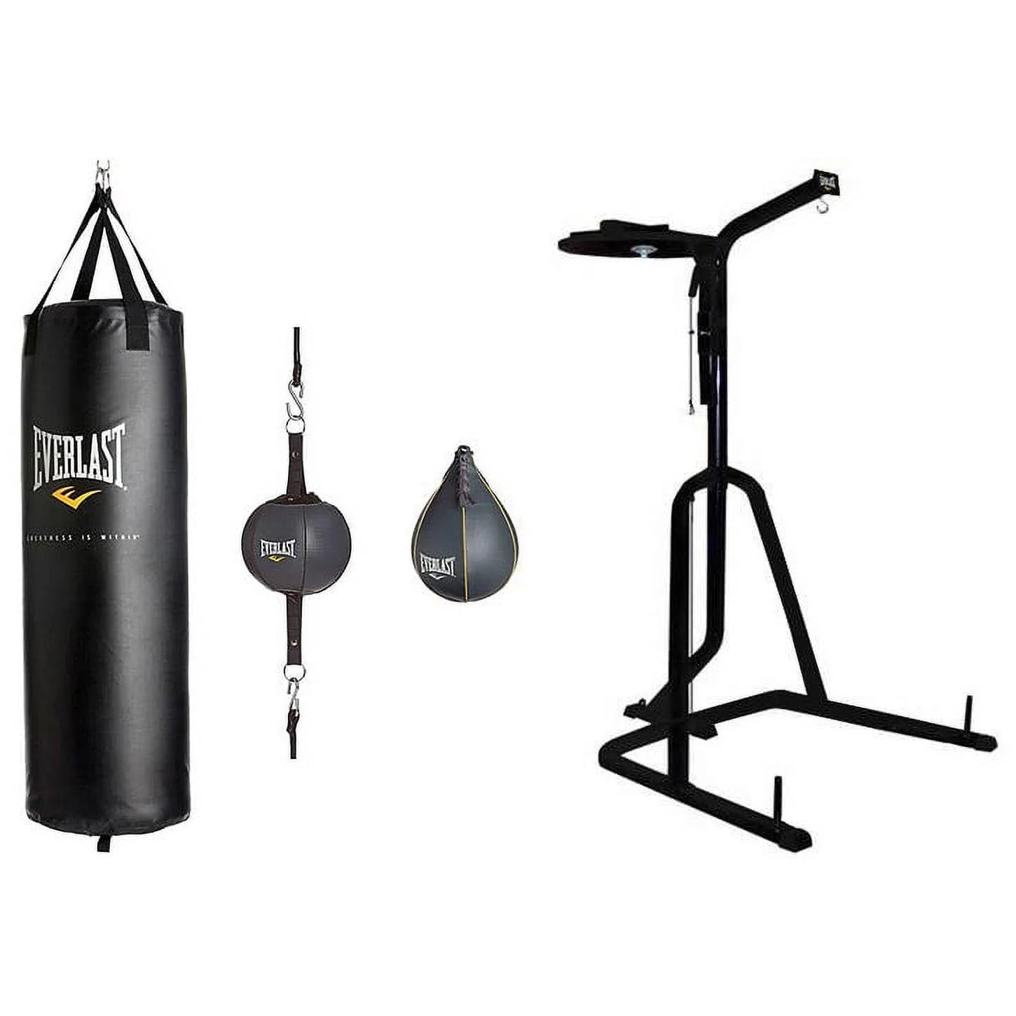 Everlast 3 Station Heavy Bag Stand with 3Pc 100-Lb Heavy Bag Kit Value Bundle